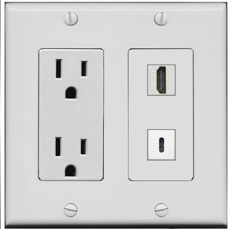 HDMI USBC Wall Plate [Gray]