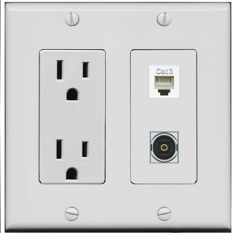PHONE TOSLINK Wall Plate [Gray]