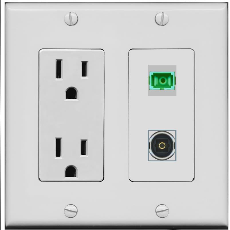 SC-APC-SX TOSLINK Wall Plate [Gray]