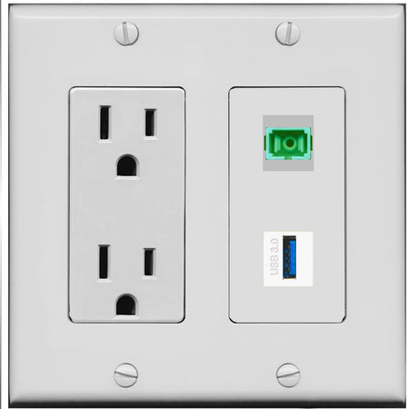 SC-APC-SX USB-3 Wall Plate [Gray]