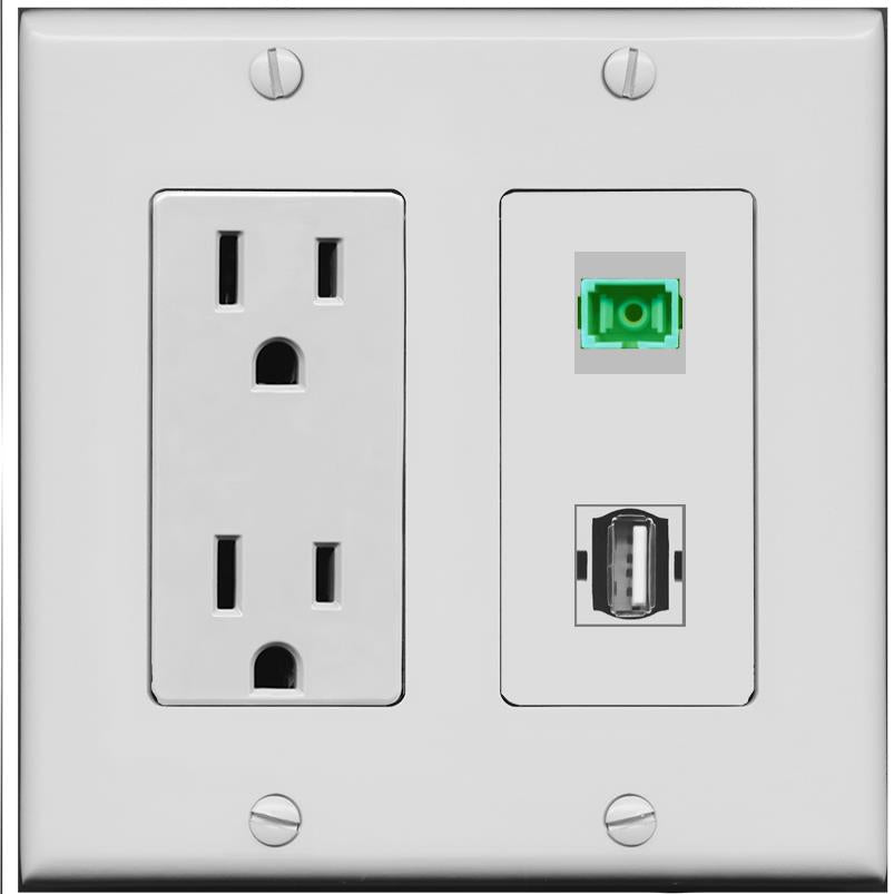 SC-APC-SX USB2 Wall Plate [Gray]