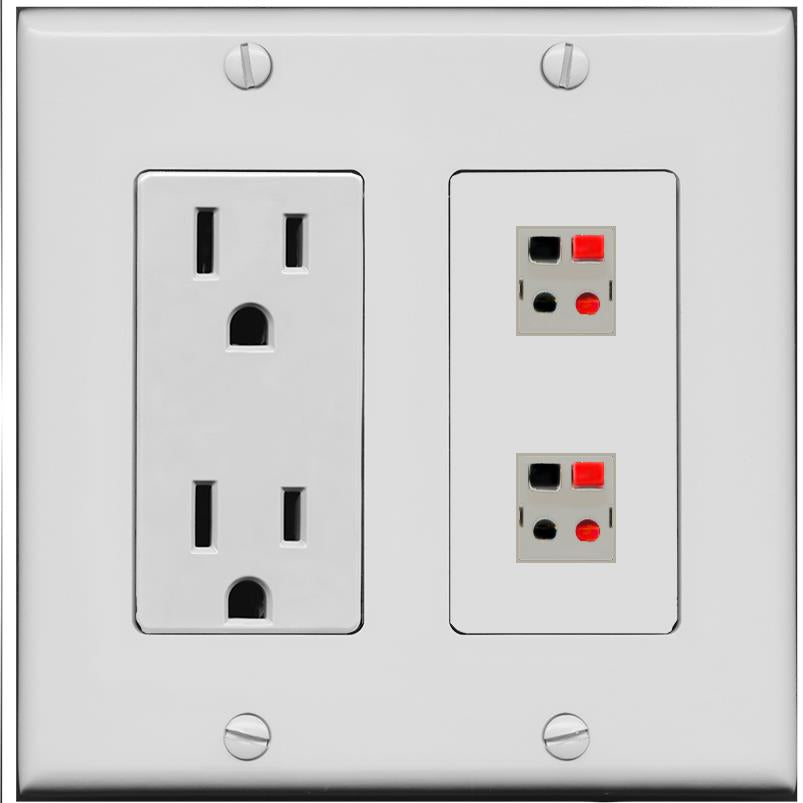 2 SPEAKER Wall Plate [Gray]