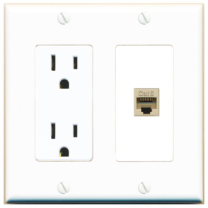 CAT6-IVORY Wall Plate [White]