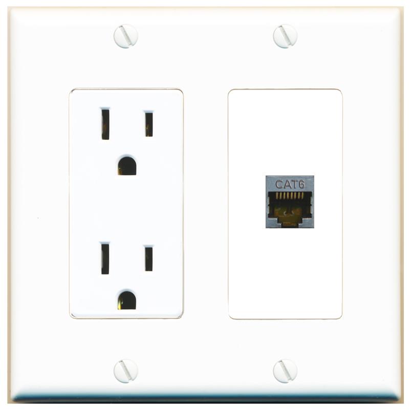 CAT6-SHIELDED Wall Plate [White]