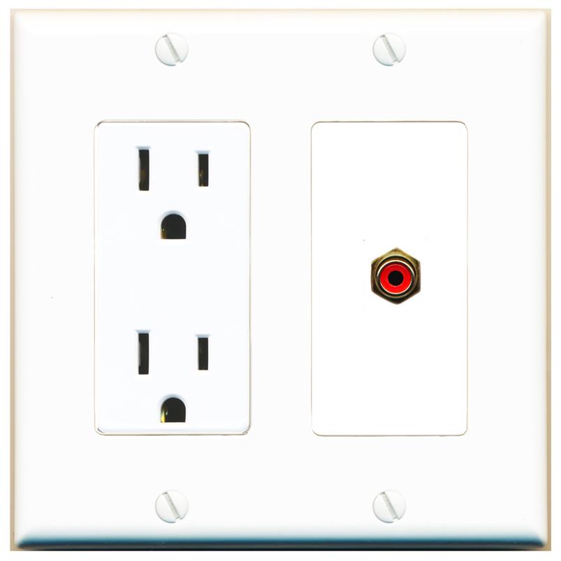 RCA-RED Wall Plate [White]
