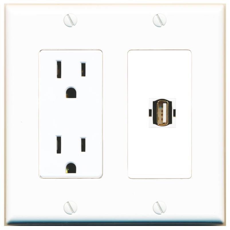 USB2 Wall Plate [White]