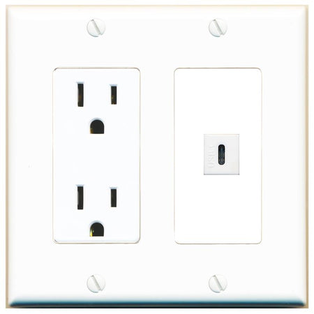 USBC Wall Plate [White]