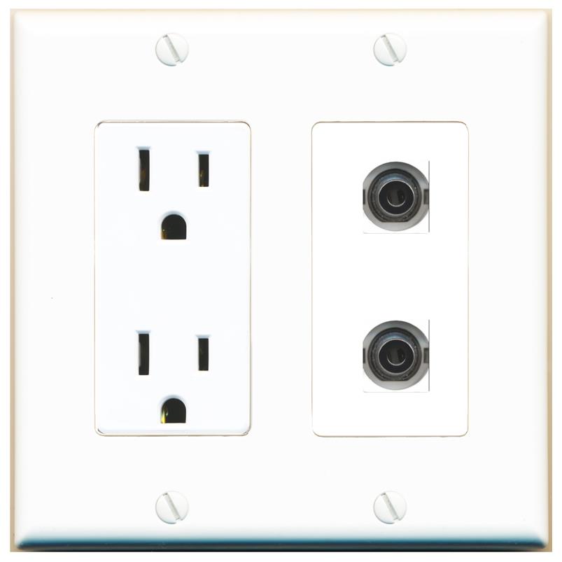 2 3.5mm Wall Plate [White]