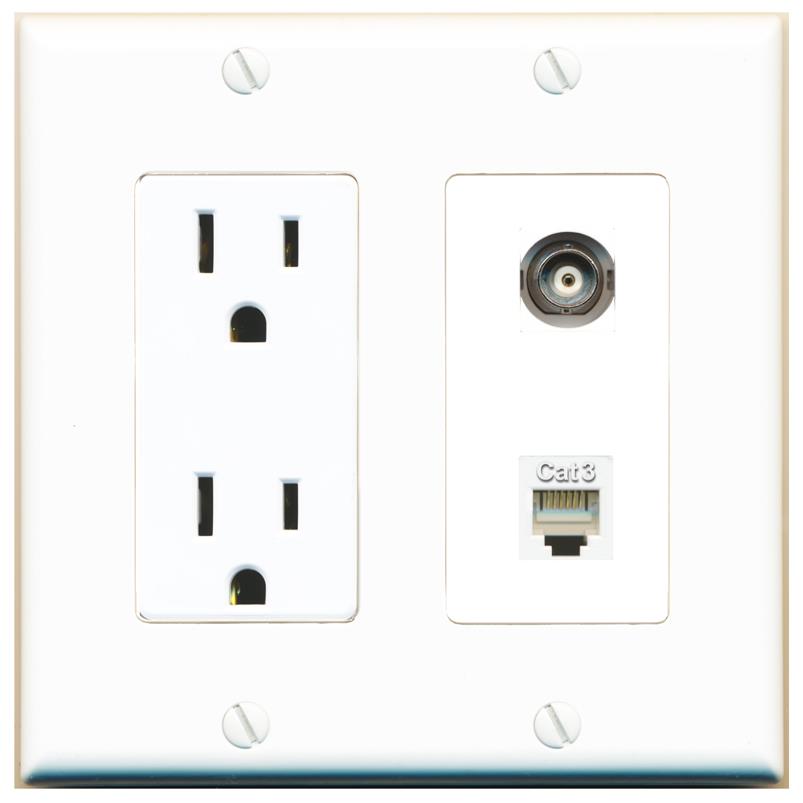 BNC PHONE Wall Plate [White]