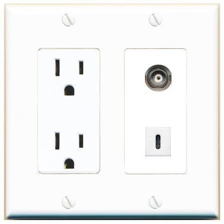 BNC USBC Wall Plate [White]