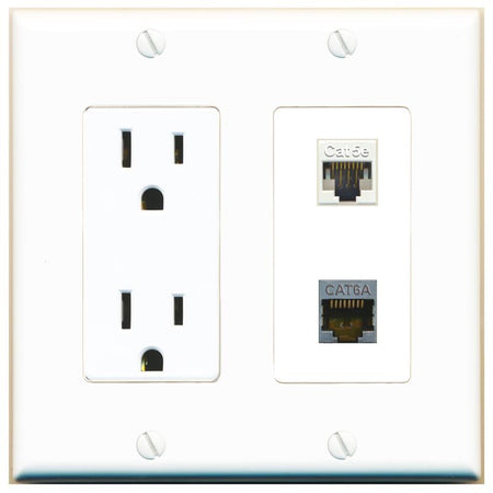CAT5E CAT6A Wall Plate [White]