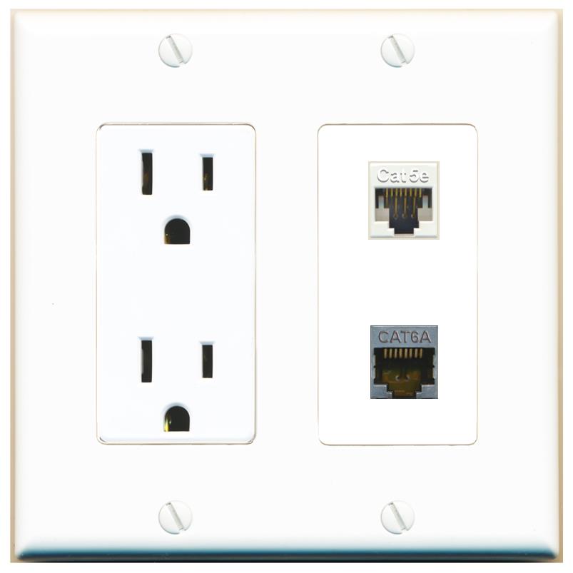 CAT5E CAT6A Wall Plate [White]