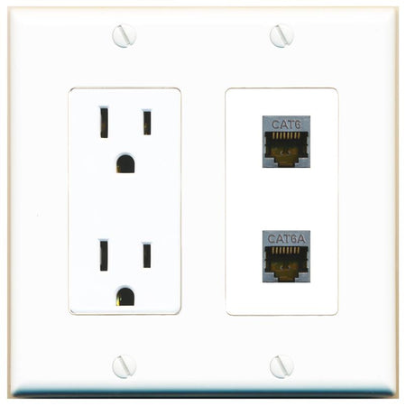 CAT6-SHIELDED CAT6A Wall Plate [White]