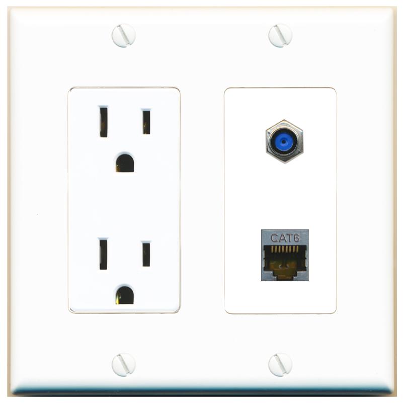 CAT6-SHIELDED F81 Wall Plate [White]