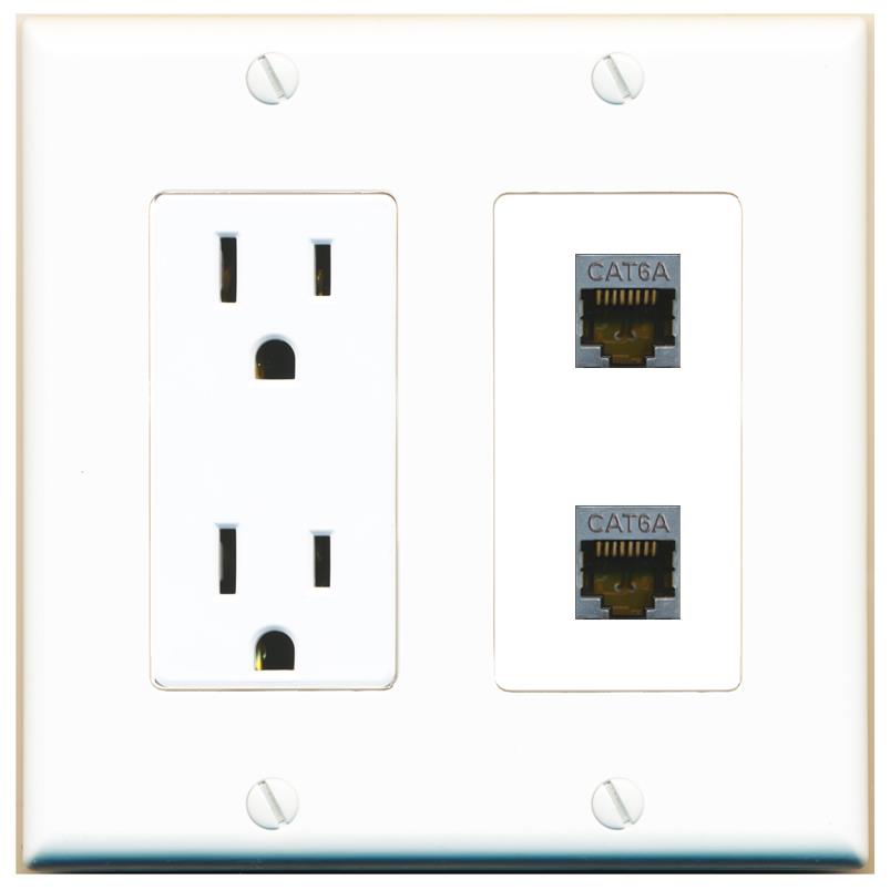 2 CAT6A Wall Plate [White]