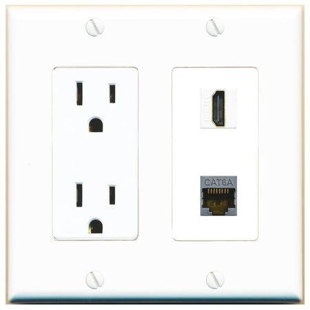 CAT6A HDMI Wall Plate [White]