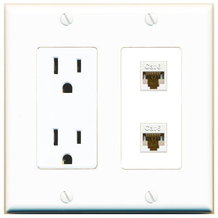 2 CAT6 Wall Plate [White]
