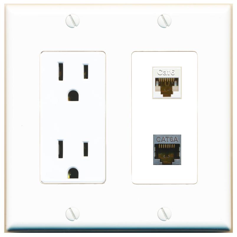 CAT6 CAT6A Wall Plate [White]