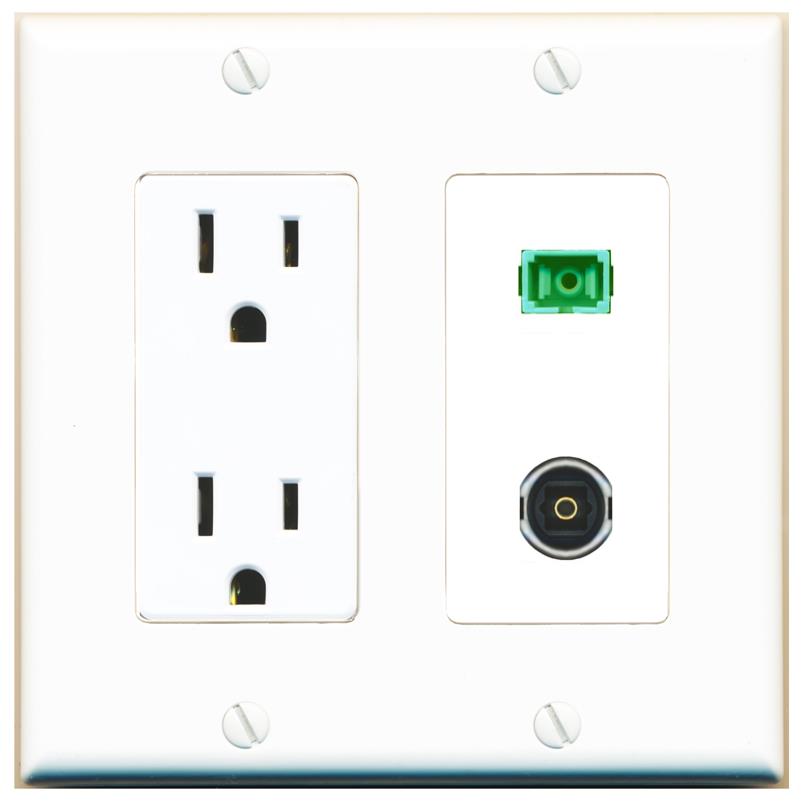 SC-APC-SX TOSLINK Wall Plate [White]