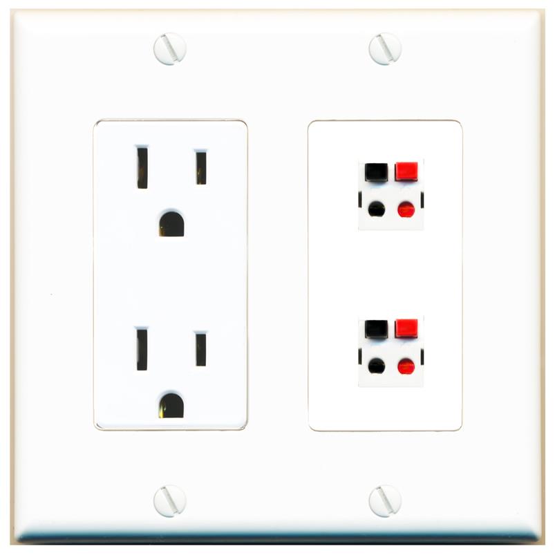 2 SPEAKER Wall Plate [White]
