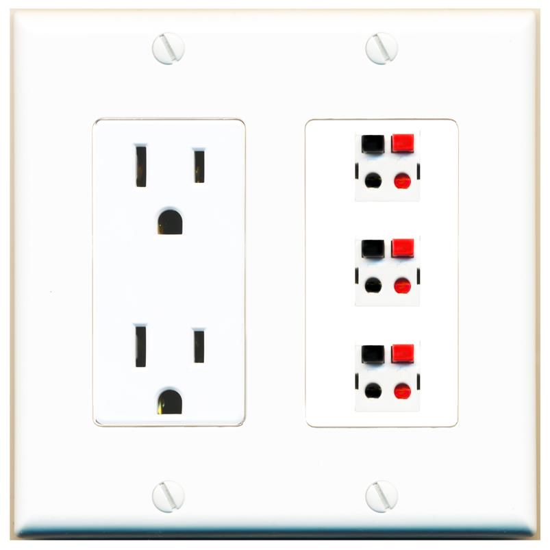 3 SPEAKER Wall Plate [White]