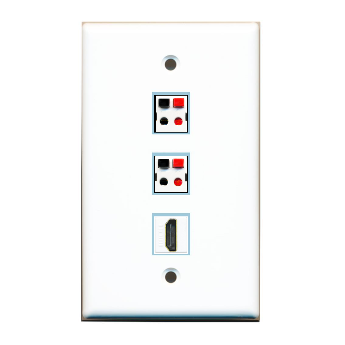 3 Port Custom Keystone Wall Plate Solid White