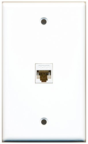 RiteAV - 1 Port Cat6 Ethernet White Wall Plate White RAV1008