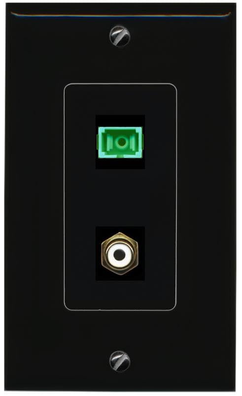 RiteAV RCA-White SC-APC-SX Wall Plate Decorative [Black]