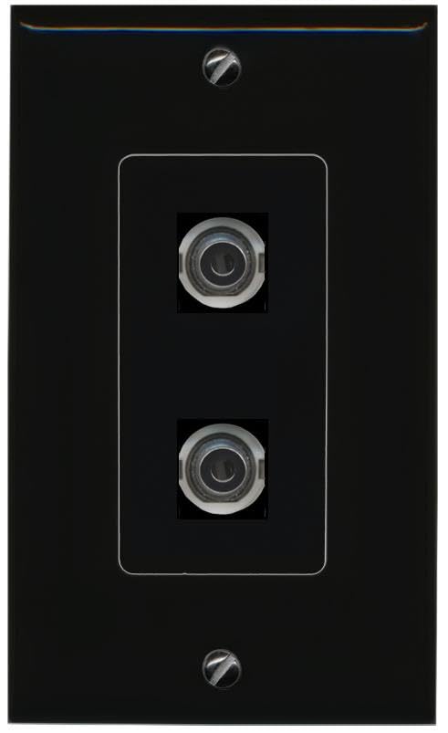 RiteAV 2 3.5mm Wall Plate Decorative [Black]