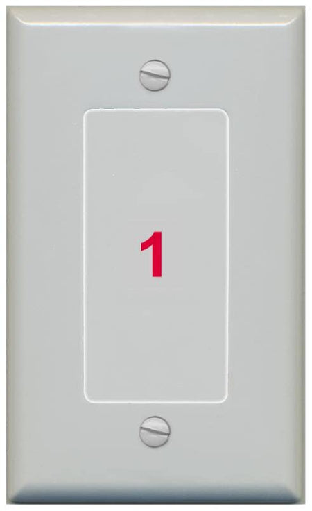 RiteAV Custom Wall Plate 1 Port - 1 Gang [Gray/Gray]