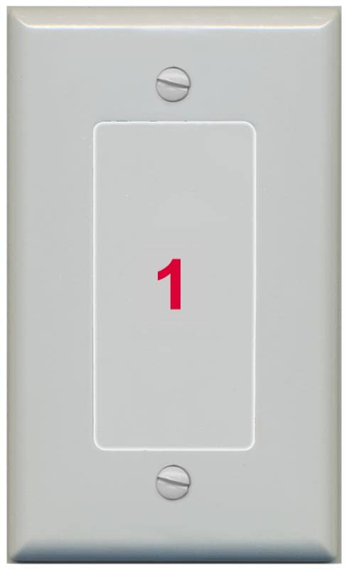 RiteAV Custom Wall Plate 1 Port - 1 Gang [Gray/Gray]