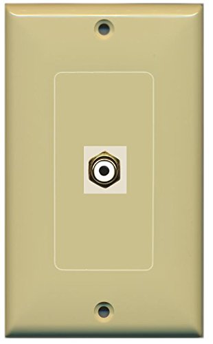 RiteAV RCA White (Ivory) Wall Plate 1 Gang Decorative Ivory