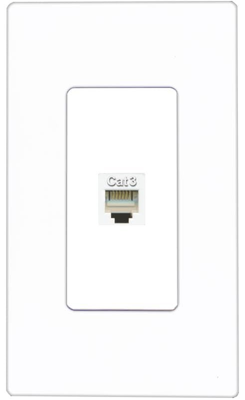 RiteAV PHONE Wall Plate Screwless [White]