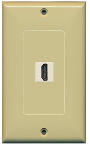 RiteAV HDMI Wall Plate 1 Port - 1 Gang [Ivory/Ivory]