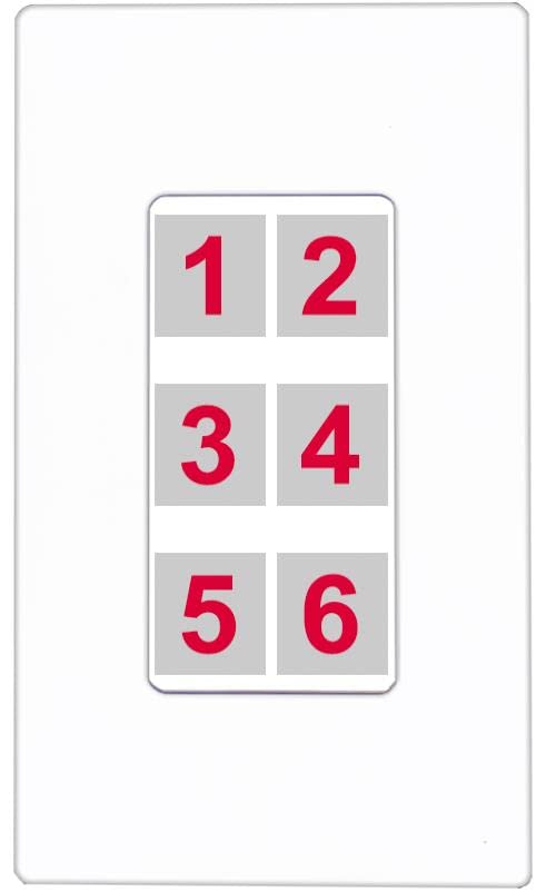 RiteAV 6 Port Custom Wall Plate - 1 Gang [Screwless White]