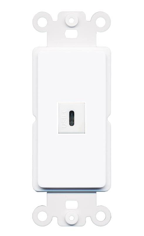 RiteAV USBC Wall Plate - Rocker [White/White]