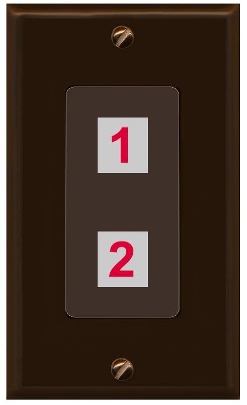 RiteAV Custom Wall Plate 2 Port - 1 Gang [Brown/Brown]