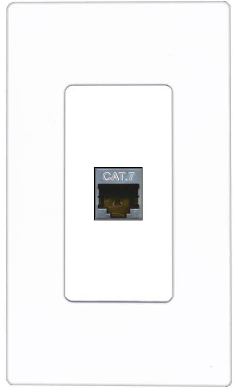 RiteAV CAT7 Wall Plate Screwless [White]