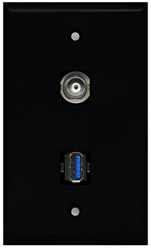 RiteAV - 1 porta Cat6 Ethernet Giallo 1 porta Cat6 Ethernet Viola - Staffa inclusa