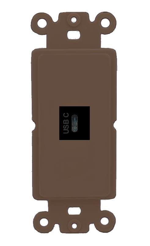 RiteAV USBC Wall Plate Rocker Module [Brown]