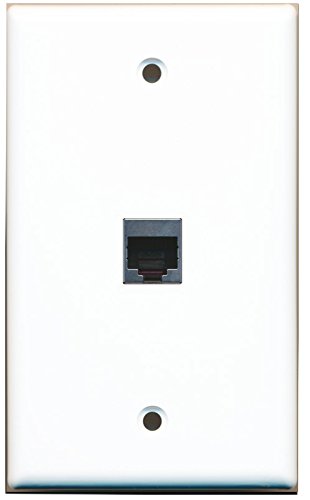 RiteAV (1 Gang Flat 1 Port Cat5e Shielded Wall Plate White
