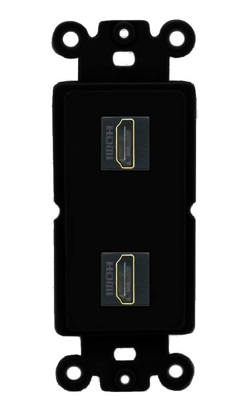 RiteAV HDMI Wall Plate 2 Port - Rocker [Black/Black]