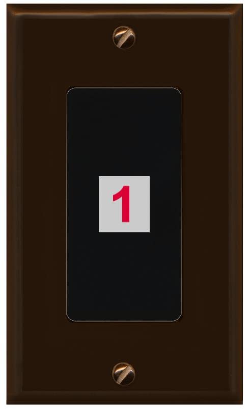 RiteAV Custom Wall Plate 1 Port - 1 Gang [Brown/Black]