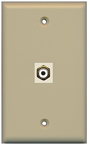 RiteAV RCA White (Ivory) Wall Plate 1 Gang Flat Ivory