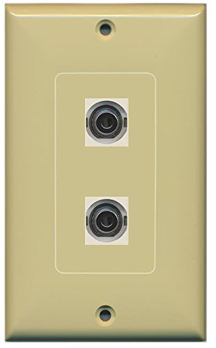 RiteAV (1 Gang Decorative 2 3.5mm (Ivory) Wall Plate Ivory