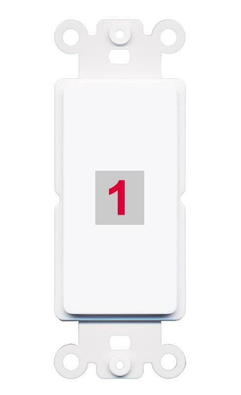 RiteAV Custom Wall Plate 1 Port - Rocker [White/White]