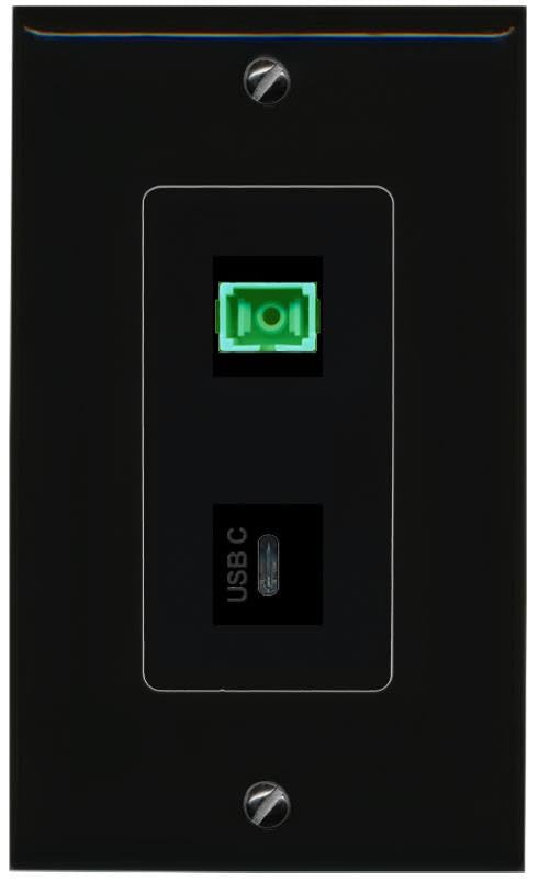 RiteAV SC-APC-SX USBC Wall Plate Decorative [Black]