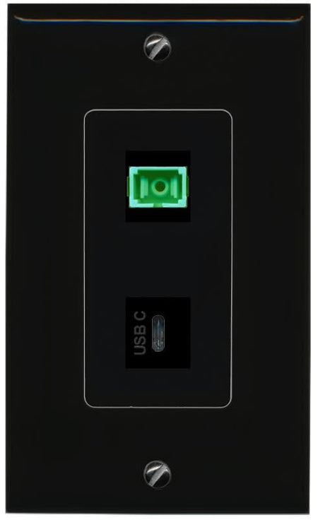 RiteAV SC-APC-SX USBC Wall Plate Decorative [Black]