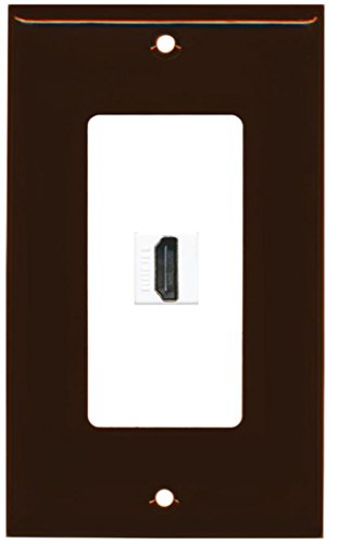 RiteAV HDMI Wall Plate 1 Port - 1 Gang [Brown/White]