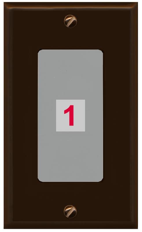 RiteAV Custom Wall Plate 1 Port - 1 Gang [Brown/Gray]